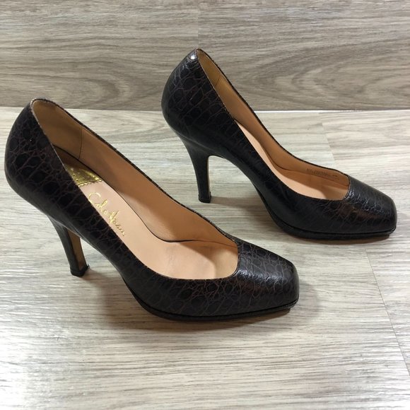 Cole Haan Shoes - Women's Cole Haan Nike Air Brown Leather Heels - Size 8